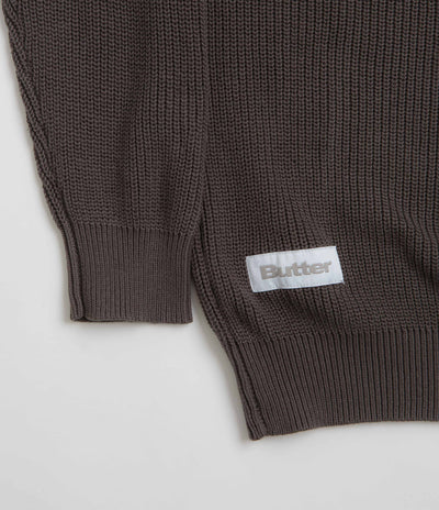 Butter Goods Sunflower Knit Sweatshirt - Charcoal