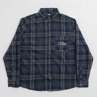 Butter Goods Swirl Plaid Shirt - Navy / White thumbnail