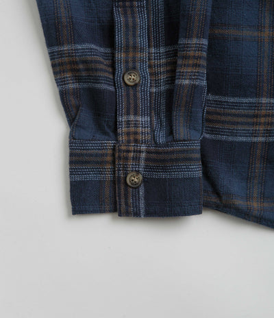 Butter Goods Swirl Plaid Shirt - Navy / White