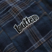 Butter Goods Swirl Plaid Shirt - Navy / White thumbnail