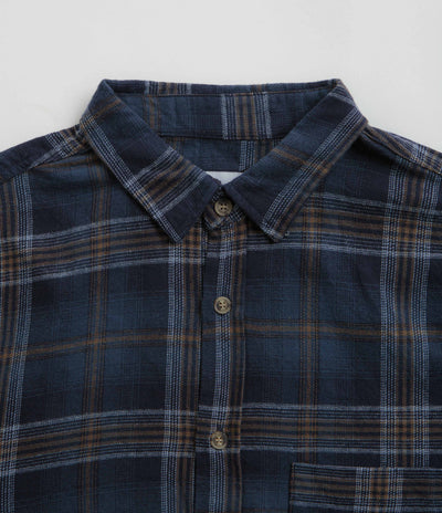 Butter Goods Swirl Plaid Shirt - Navy / White