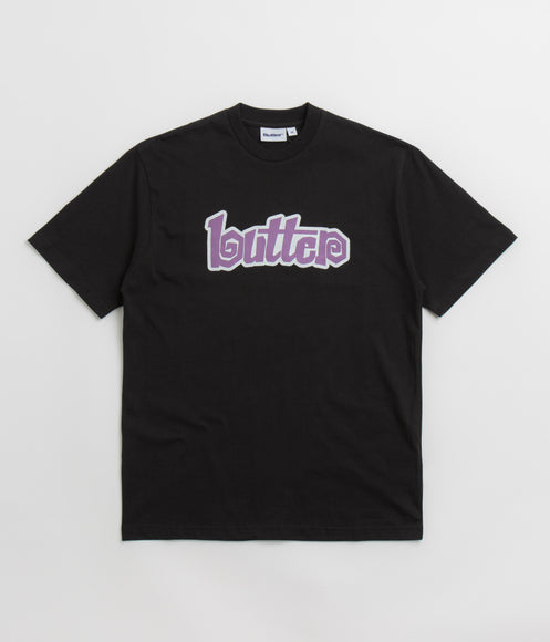 Butter Goods Swirl T-Shirt - Black / Purple