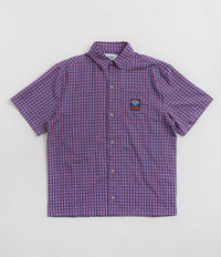 Butter Goods Terrain Short Sleeve Shirt - Navy / Pink