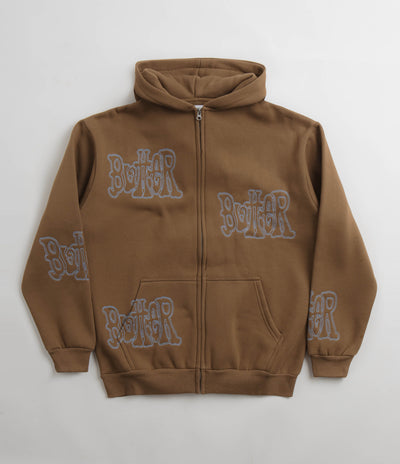 Butter Goods Tour Zip-Thru Hoodie - Chocolate