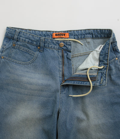 Butter Goods Warped Jeans - Washed Mid Blue