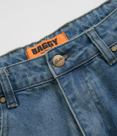 Butter Goods Warped Jeans - Washed Mid Blue