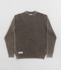 Butter Goods Washed Knitted Sweatshirt - Washed Brown