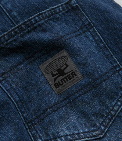 Butter Goods Wide Cut Jeans - Washed Slub Blue