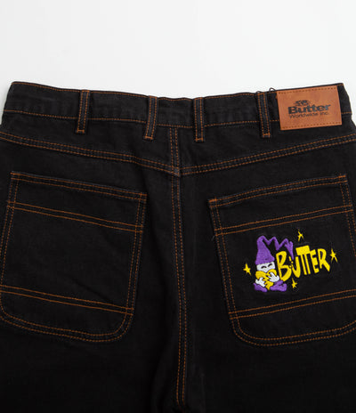 Butter Goods Wizard Denim Shorts - Washed Black