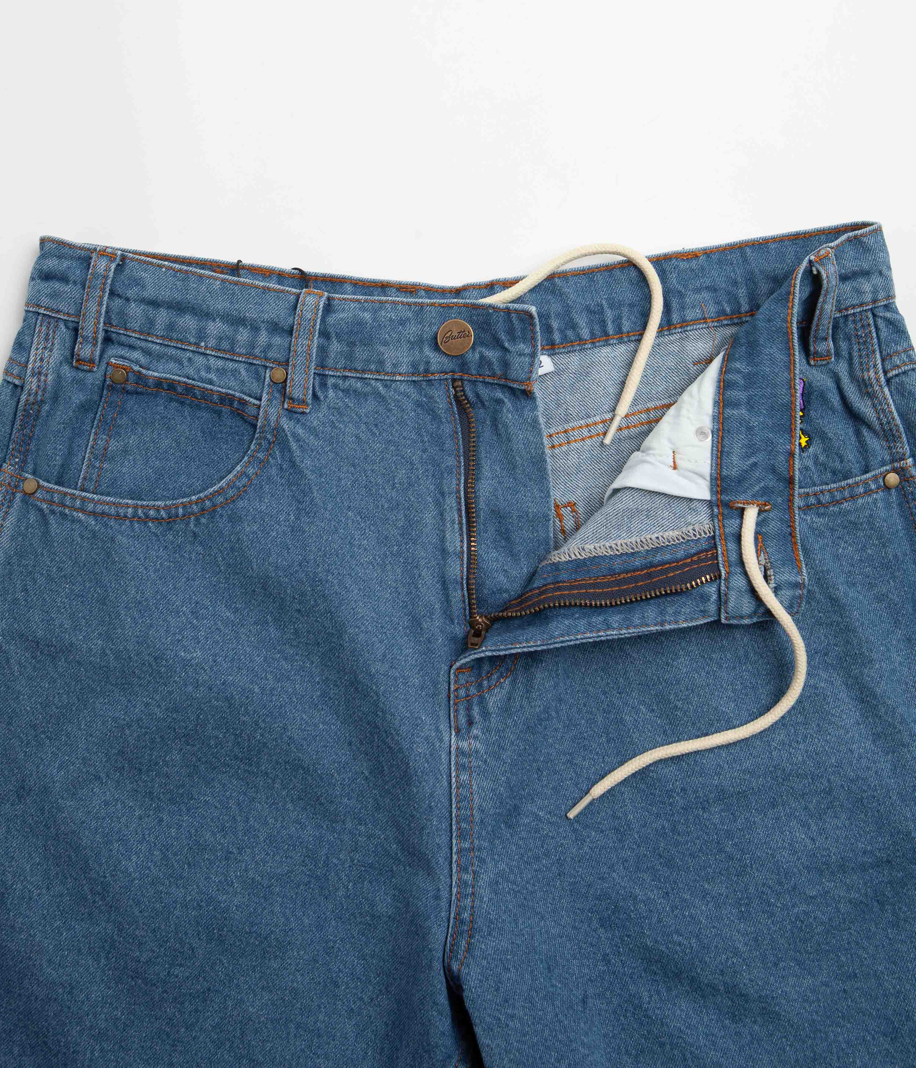 Butter Goods Wizard Denim Shorts - Washed Indigo | Flatspot