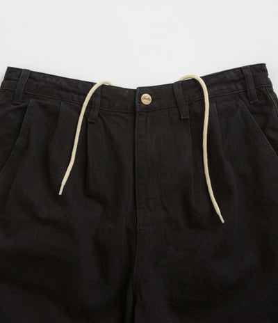 Butter Goods x Blue Note Pleated Denim Shorts - Washed Black