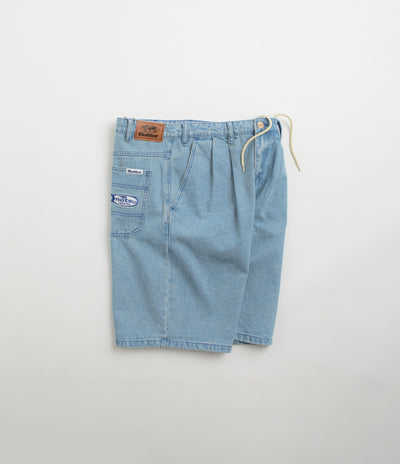 Butter Goods x Blue Note Pleated Denim Shorts - Washed Indigo