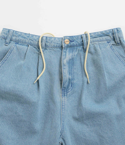 Butter Goods x Blue Note Pleated Denim Shorts - Washed Indigo