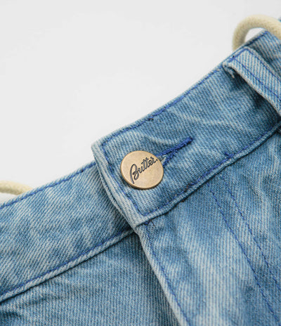 Butter Goods x Blue Note Pleated Denim Shorts - Washed Indigo