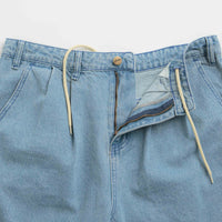 Butter Goods x Blue Note Pleated Denim Shorts - Washed Indigo thumbnail