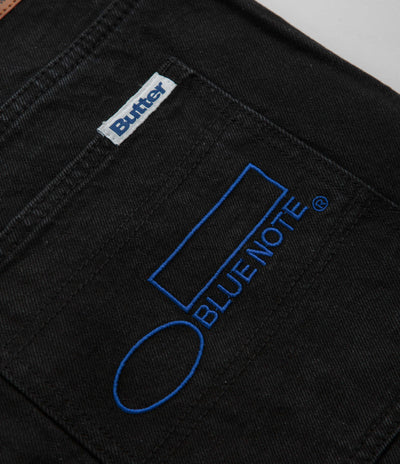 Butter Goods x Blue Note Pleated Jeans - Washed Black