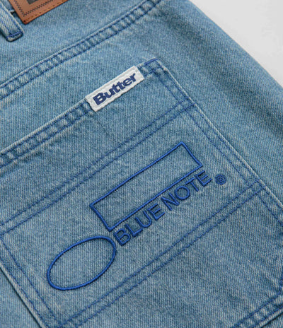 Butter Goods x Blue Note Pleated Jeans - Washed Indigo