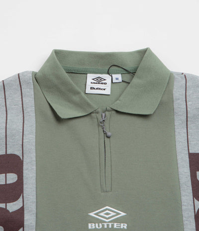 Butter Goods x Umbro Athletica Polo Shirt - Sage