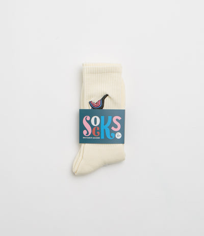 by Parra Angry Duck Crew Socks - Off White