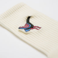 by Parra Angry Duck Crew Socks - Off White thumbnail