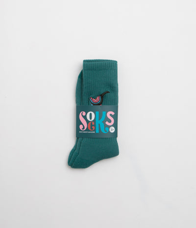 by Parra Angry Duck Crew Socks - Pine Green