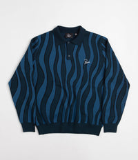 by Parra Aqua Weed Waves Knitted Polo Shirt - Multi