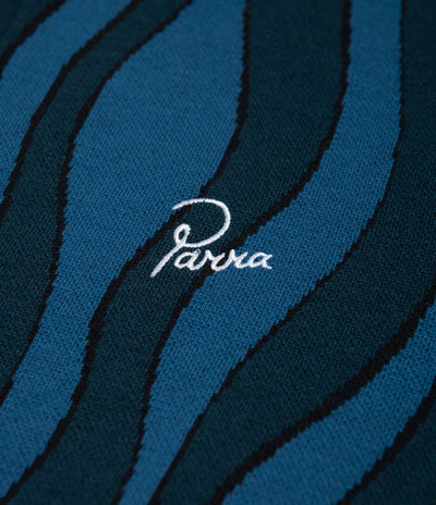 by Parra Aqua Weed Waves Knitted Polo Shirt - Multi