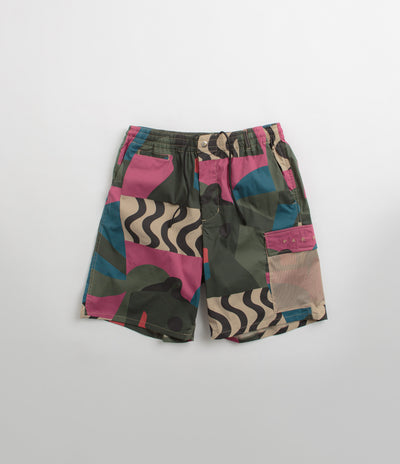 by Parra Distorted Camo Shorts - Pink