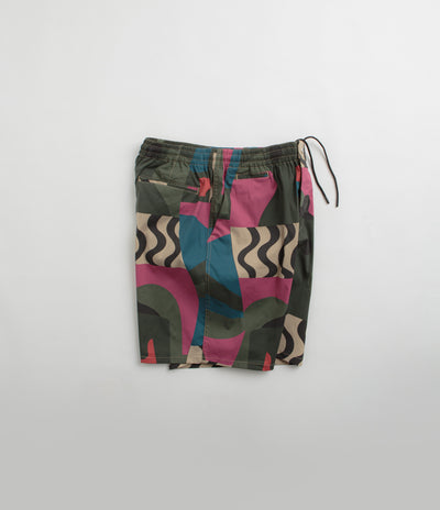 by Parra Distorted Camo Shorts - Pink