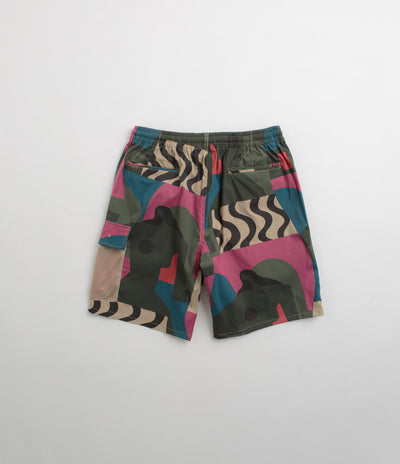 by Parra Distorted Camo Shorts - Pink