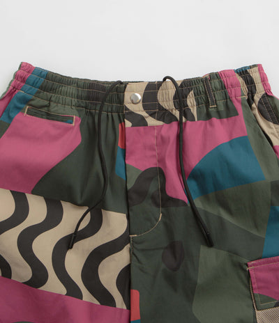 by Parra Distorted Camo Shorts - Pink