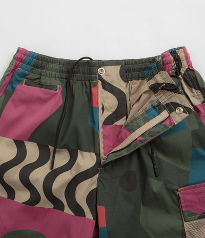 by Parra Distorted Camo Shorts - Pink