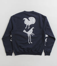 by Parra Fancy Pigeon Crewneck Sweatshirt - Midnight Blue