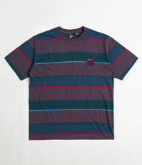 by Parra Fast Food Logo Striped T-Shirt - Aubergine