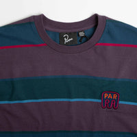 by Parra Fast Food Logo Striped T-Shirt - Aubergine thumbnail