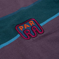 by Parra Fast Food Logo Striped T-Shirt - Aubergine thumbnail