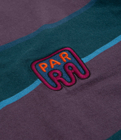 by Parra Fast Food Logo Striped T-Shirt - Aubergine