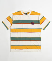 by Parra Fast Food Logo Striped T-Shirt - Burned Yellow