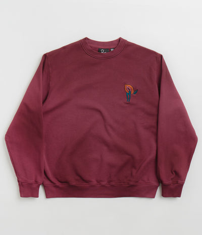 by Parra Fire Lemon Crewneck Sweatshirt - Washed Beet Red