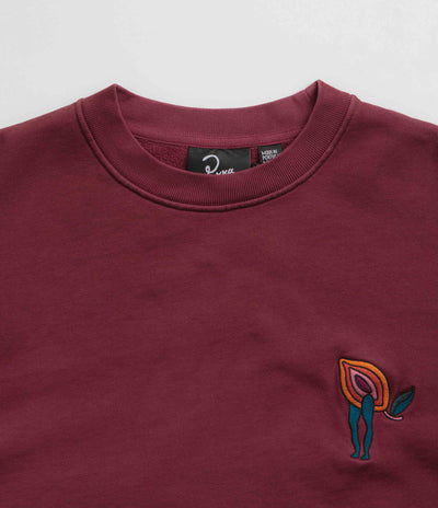 by Parra Fire Lemon Crewneck Sweatshirt - Washed Beet Red