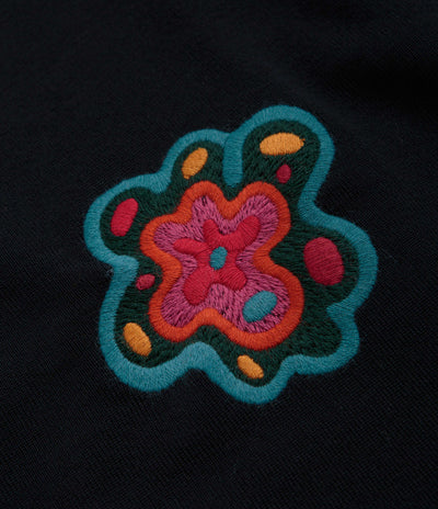 by Parra Flower Blob Knitted Polo Shirt - Midnight Blue