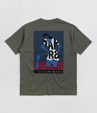 by Parra Insecure Days T-Shirt - Greyish Green