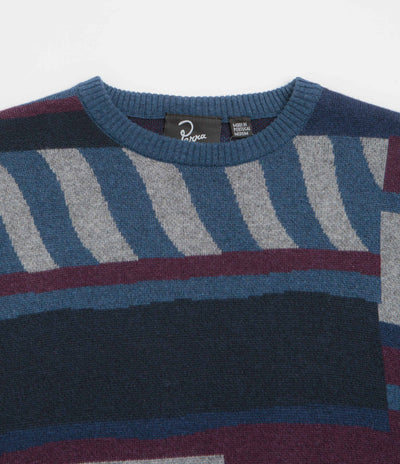 by Parra Patched Your Work Knitted Sweatshirt - Blue