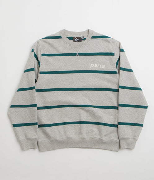 by Parra Pristine Striper Crewneck Sweatshirt - Heather Grey