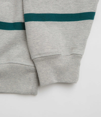 by Parra Pristine Striper Crewneck Sweatshirt - Heather Grey