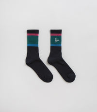 by Parra Script Logo Crew Socks - Dark Blue