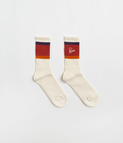 by Parra Script Logo Crew Socks - Off White