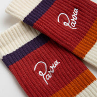 by Parra Script Logo Crew Socks - Off White thumbnail