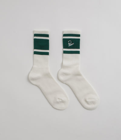 by Parra Signature Striped Crew Socks - Off White