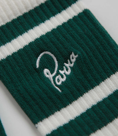 by Parra Signature Striped Crew Socks - Off White